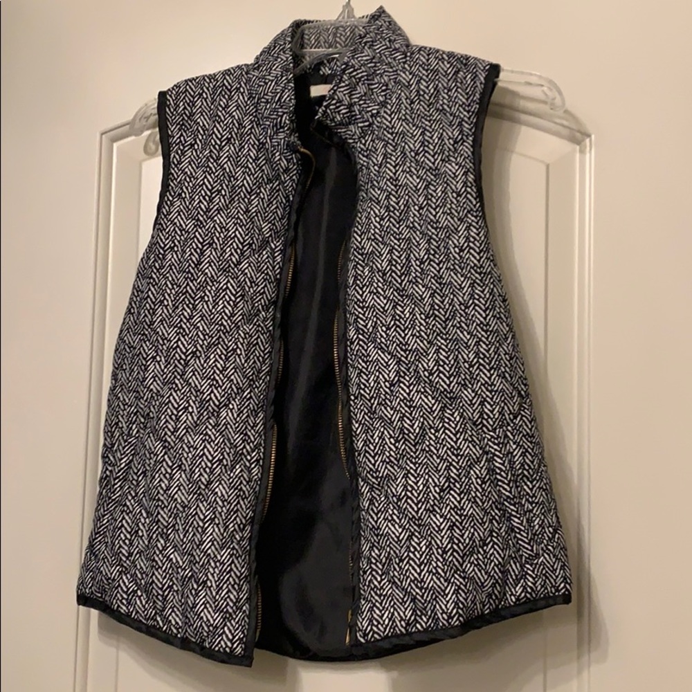 Black and white vest